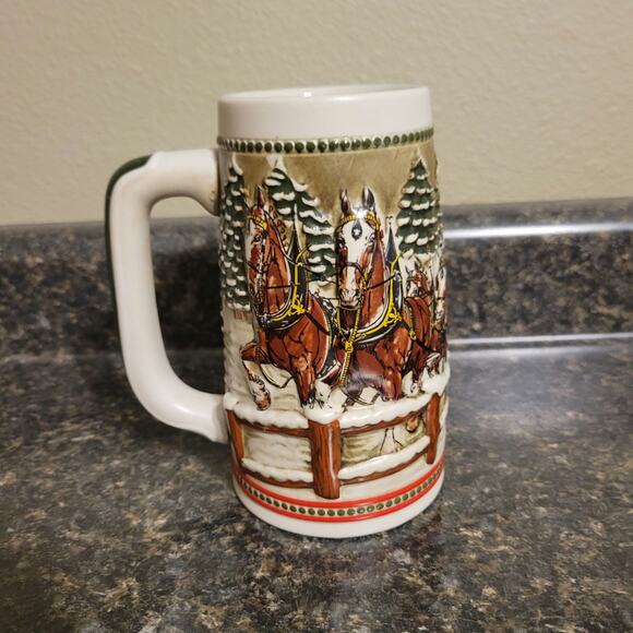 1984 Anheuser Busch Budweiser Holiday Stein Covered Bridge No Box - Picture 3 of 5